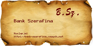 Bank Szerafina névjegykártya